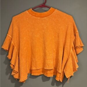 Altar'd State Orange Textured Top